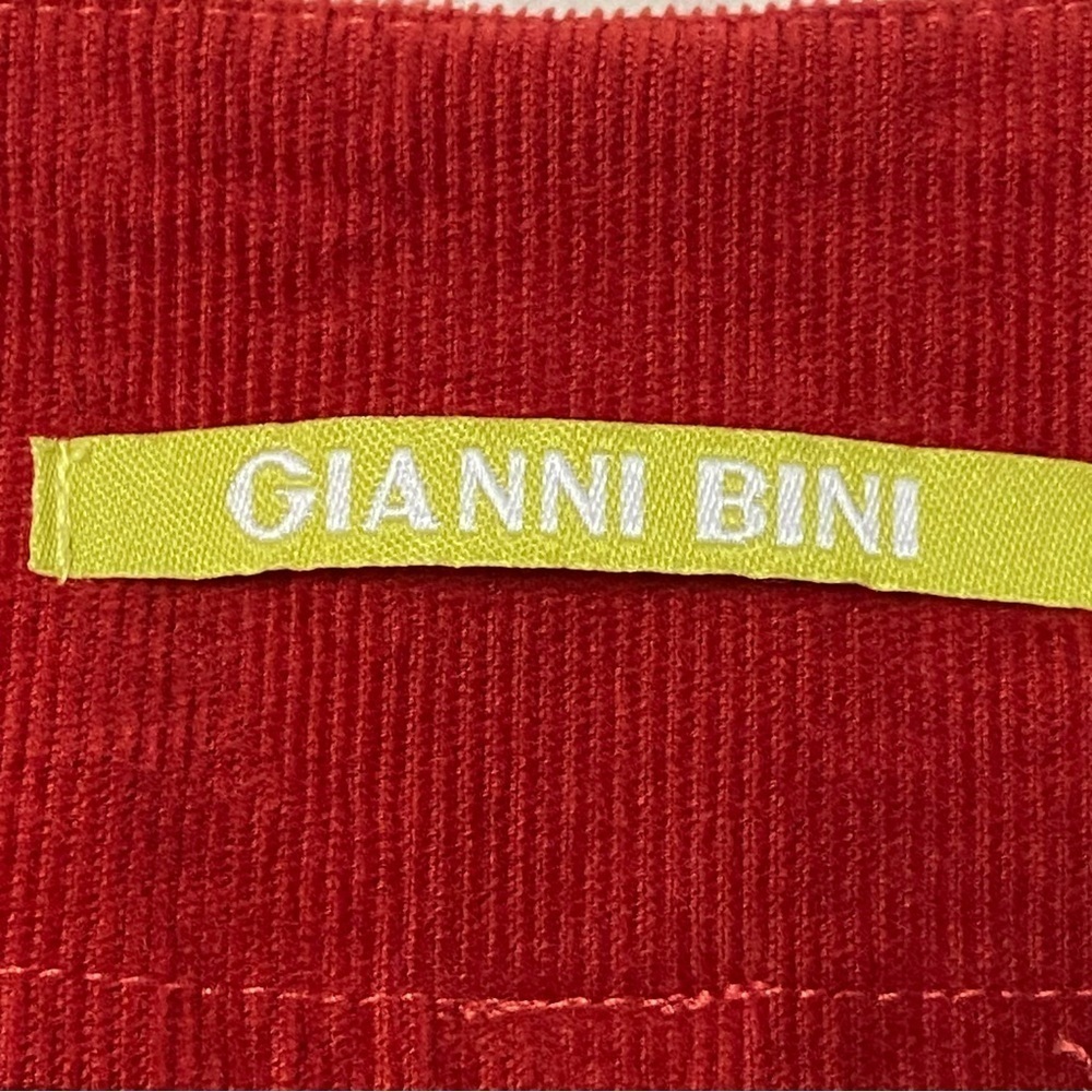 GIANNI BINI / Maureen Red Spice Corduroy High Rise Crop Pants Size 10 - Picture 5 of 10